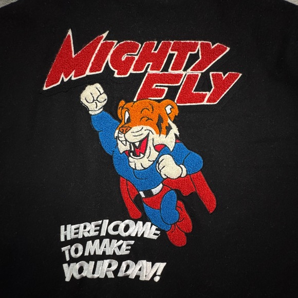 Bornfly Forever Varsity Jacket Tiger Patch Wool Blend Long Sleeves Mens 3X - Picture 3 of 16